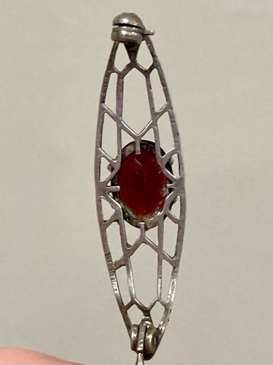 Vintage Sterling Silver Brooch • Color‑Shift Stone • Repair or Craft - Picture 15 of 17